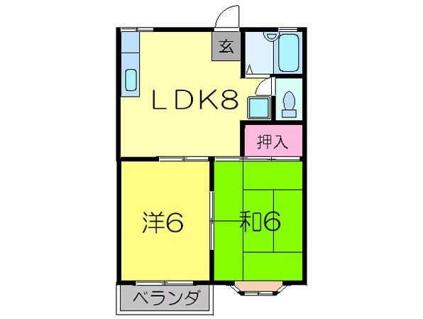 メゾンドクレ－ルⅠの物件間取画像